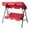 Red/70"x 44" x 60", variant on Alvantor 2-Seat Porch Swing with Canopy, Outdoor Patio Swing Chair with Cushion and Steel Frame for Backyard Garden Balcony