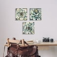 thumbnail image 2 of Stupell Industries Succulent Blooms Green Yellow Paintings Black Framed Art Print Wall Art Set of 3, 12x12, by Jeanette Vertentes, 2 of 8