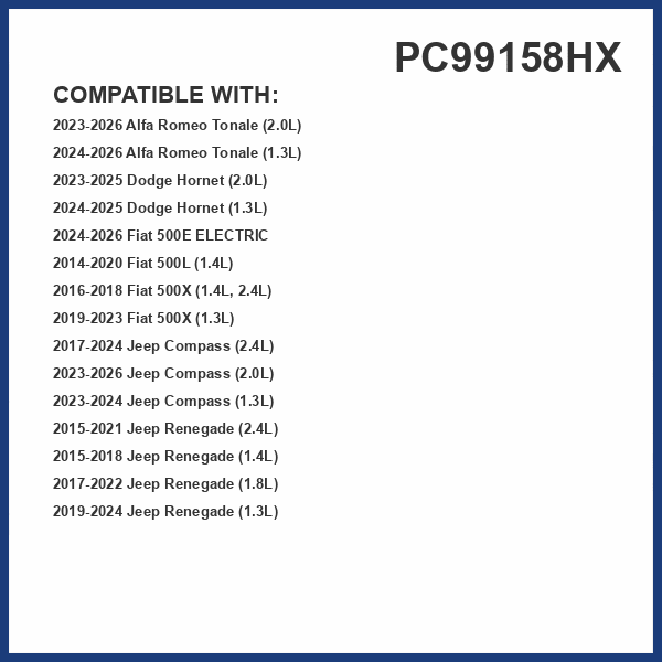 PUREFLOW PC99158HX HEPA Cabin Air Filter | Fits 2017-2024 Jeep Compass 2.4L; 2015-2021 Renegade 2.4L; 2023-2026 Compass, Alfa Romeo Tonale 2.0L; 2019-2024 Renegade 1.3L