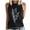 Black, variant on Shirts for Women Sleeveless Round Neck Floral Print Summer T-shirt Gray S