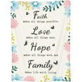 thumbnail image 3 of Faith Hope Love Bible Verse Throw Blankets Travel Blanket Cozy Plush Keep Warm Throws Inspirational Christian Gift for Mom Women 60"X50", 3 of 6