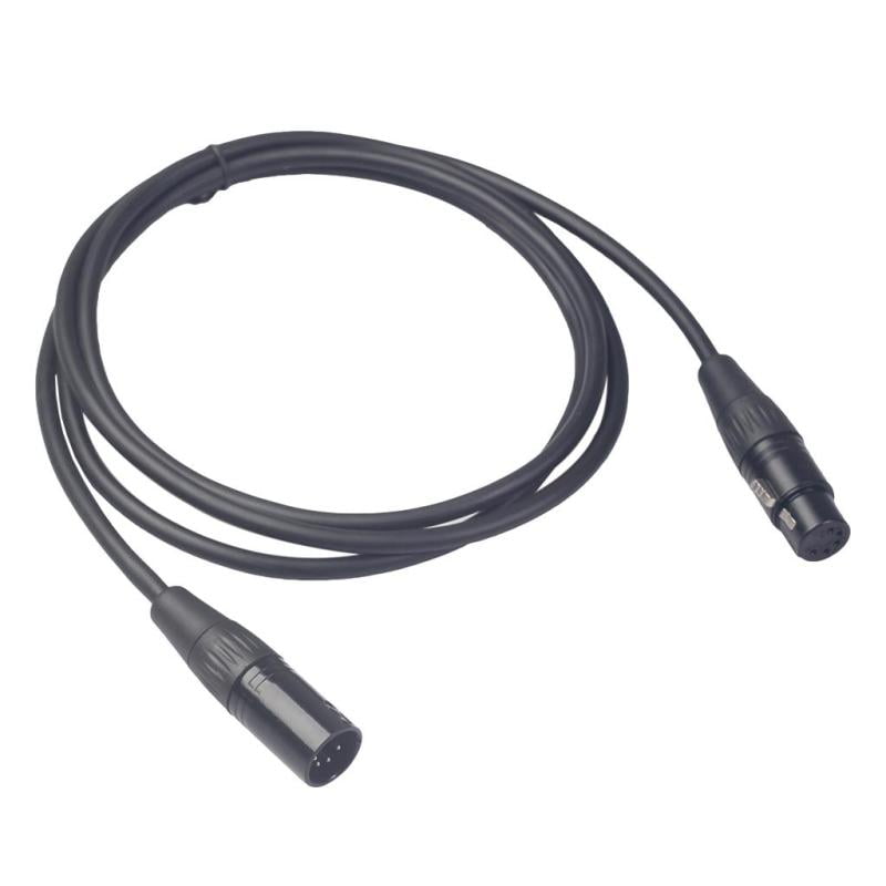 Black 5Pin XLR Male Plug To 5Pin XLR Female Audio Cable Adapter XK1075 ...