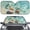 Beach Seashell & Starfish, variant on chaqlin Giraffe Family Driving Windshield Sun Shade,Foldable UV Blocking Car Sun Visor for Most Compact Mid-Size Sedans SUVs,57.1" × 27.4"