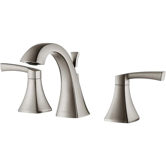 Vinnova Abbie 8" Two Handle Widespread Bathroom Faucet in Nickel