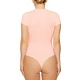 thumbnail image 2 of ZAZYULZ Vacation Outfits for Women 2024 Women's Sexy Underwear Crew Neck Short Sleeve Leggings Slim Jumpsuit Bodysuit Top(Pink,Xxl), 2 of 4