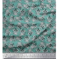 thumbnail image 1 of Soimoi Cotton Voile Fabric Leaves & Floral Block Print Sewing Fabric Yard 56 Inch Wide, 1 of 3