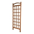 thumbnail image 3 of Leisure Season Medium Brown Cedar Arched Square Lattice Trellis, 3 of 4
