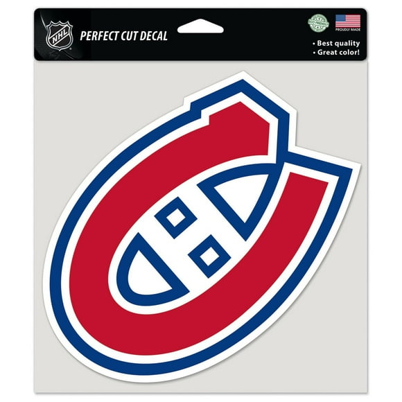 Décalcomanie couleur coupe parfaite Canadiens de Montréal 8" X 8"