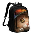 thumbnail image 1 of Disketp Animal Cat Mochila de Viaje Estampada para Laptop con Puerto de Carga USB, Mochila Impermeable para Computadora – Regalo para Hombres y Mujeres, 1 of 7