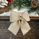 thumbnail image 4 of Adornos navideños, adornos navideños, regalos navideños, lazo navideño de tela, terciopelo dorado flocado, colgante para árbol de Navidad, decoración colgante, accesorios de decoración, lazo de tela., 4 of 6