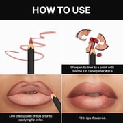 Sorme Smearproof Lip Liner Pencil, Chestnut, Waterproof Matte, 0.06 oz