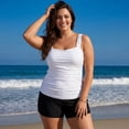 thumbnail image 2 of RELLECIGA Plus Size Womens Tankini Swimsuit Bandeau Ruched 2 Piece Bathing Suit Modest Swimwear, 2 of 8