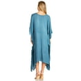 thumbnail image 2 of Sakkas Clementine Third Women's Tie Dye Caftan Dress/Cover Up Beach Kaftan Summer - 41-Teal - One Size, 2 of 5