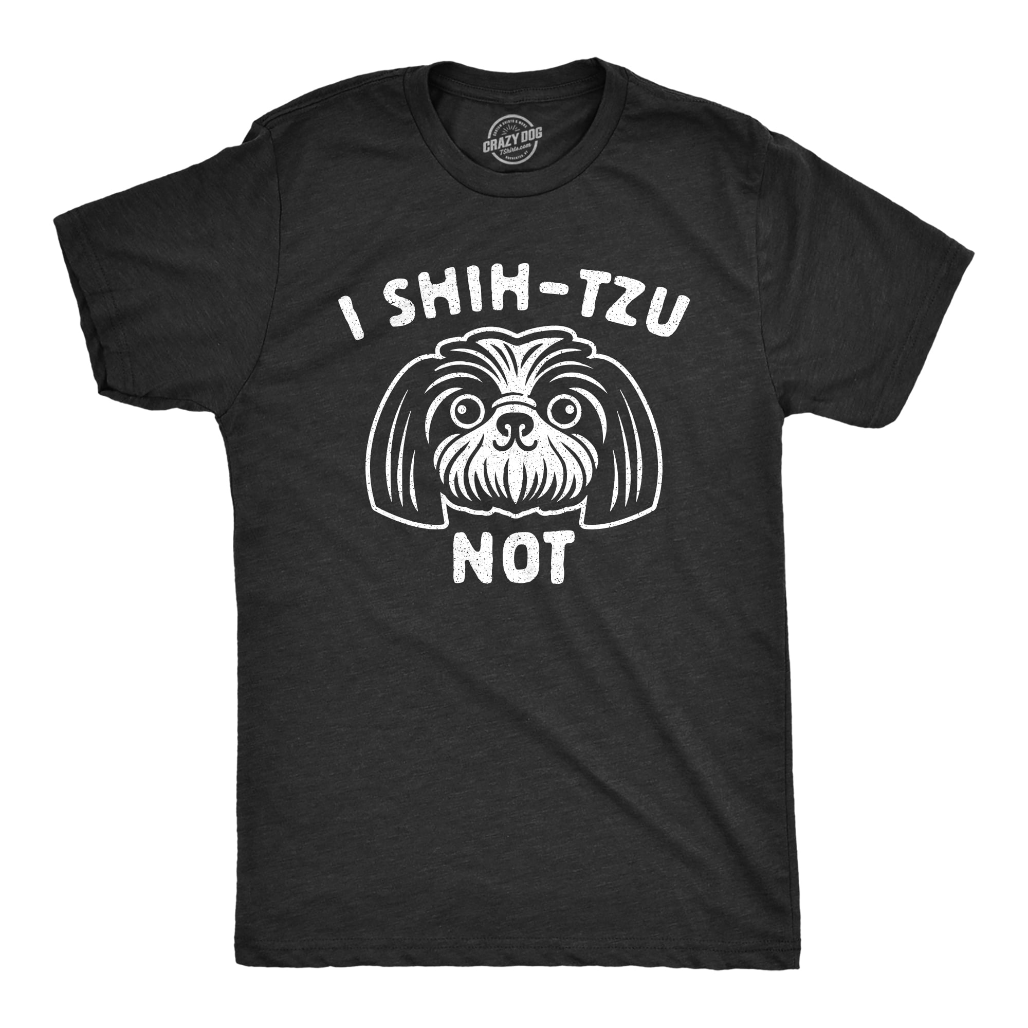 Funny Shih-Tzu Dog Lover T-Shirt Heather Black, Nigeria Ubuy