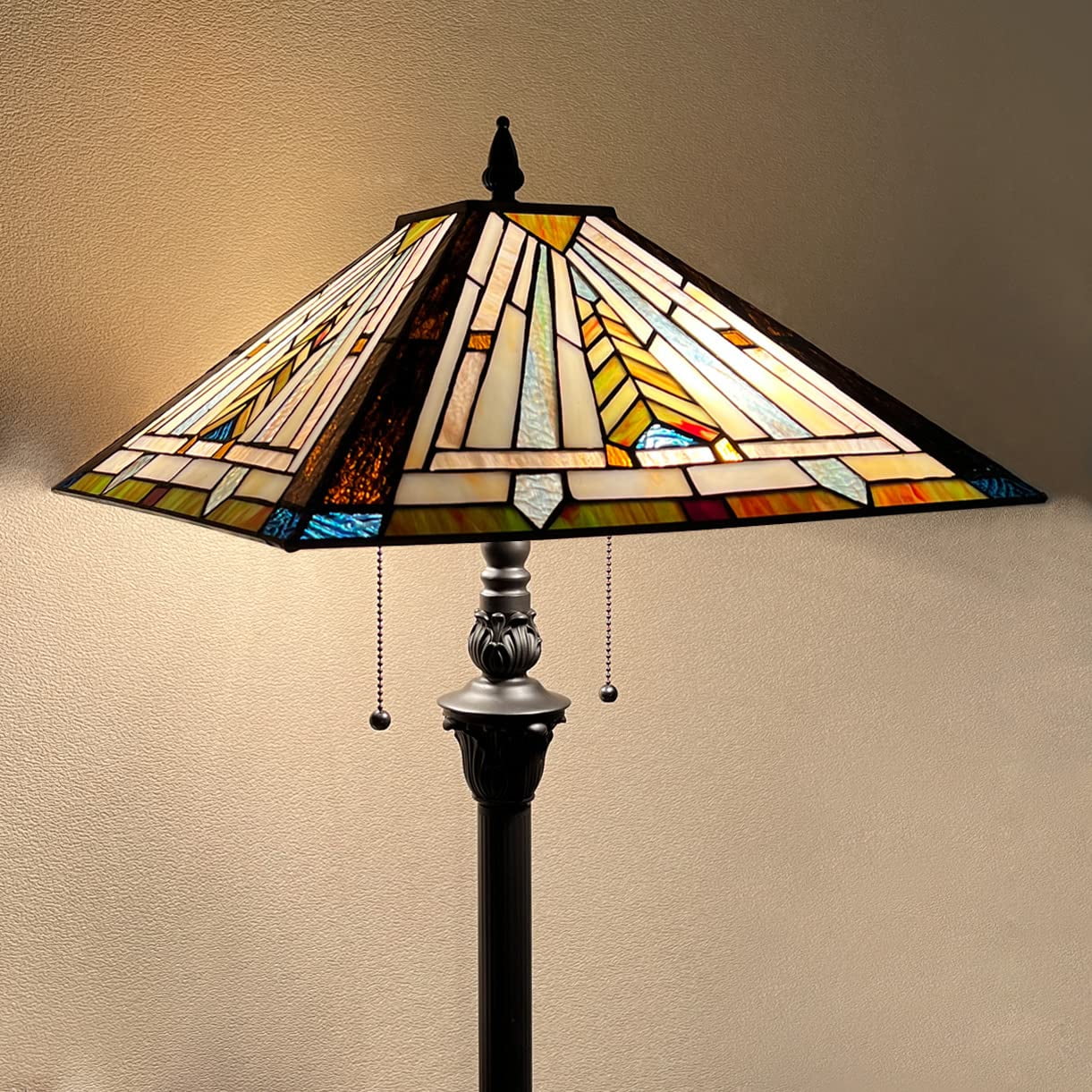 Tiffany Floor Lamp,Stained Glass Lamp Shade - Walmart.com