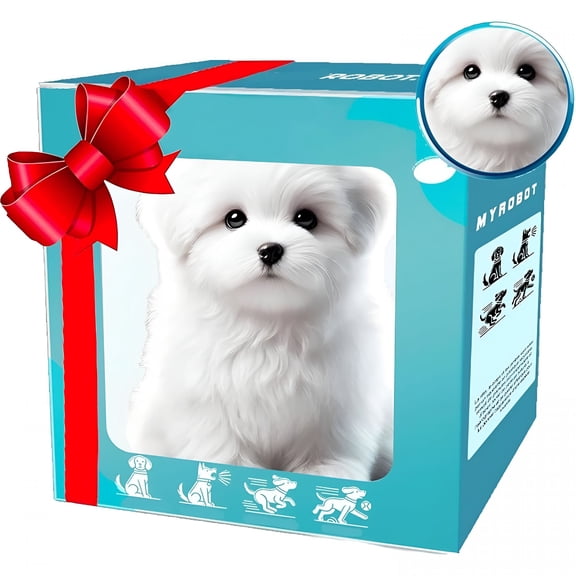 BESTSKY 2025 New Robot Dog That Acts Like a Real Puppy Walking Stuffed Dog, Walking, Barking, Tail Wagging
