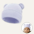 thumbnail image 2 of RMGVDSD Baby Beanie Winter Hat With Bear Ear Winter Knitted Hat For Kids Cute Stretchy Warm Cap For Boys Girls Soft Knitted Skull Cap Vintage Casual 0-3 Months, 2 of 5