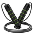 thumbnail image 1 of Nvzi Cuerda para saltar, cuerda para saltar de velocidad rápida sin enredos, cable con cojinetes de bolas, cuerda para saltar de acero ajustable para entrenamiento (verde), 1 of 5