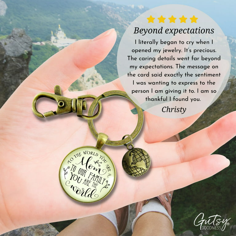 Gutsy Goodness Mom of Son Keychain There This Boy He Kinda Stole My Heart Train Motherhood Jewelry, Women's, Size: One size, Bronze