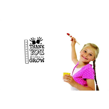 Do It Yourself Wall Decal Sticker Thank You For Helping Me Grow. Daycare Preschool School Kids Playroom Boy Girl Home Decor 14×28