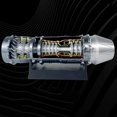 thumbnail image 2 of 3D-Printed DIY Turbofan Engine Model Kit, 1:18 Scale Operable Aerospace Simulation with Dynamic Visualization, STEM Educational Desktop Display for Adults, 2 of 5