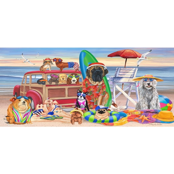 Briarwood Lane Dog Days of Summer Mini Mat 22x10 Indoor Outdoor For Summer Doormat