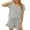 Gray, variant on 2 Piece Sets for Women Dressy Spring Womens Two Piece Outfits Fall Fashion Women' Solid Color V-Neck Short Sleeved Elastic Waist Rolled Shorts Sports And Leisure Home Two-Piece Set