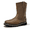 DARK BROWN, variant on NORTIV 8 Steel Toe Boots for Men Pull-on Wellington Work Boots Bronco Stormrider Waterproof