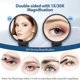 thumbnail image 5 of Crrynuo - Espejo de maquillaje - Espejo con aumento - Espejo doble - 1 pieza - Aumento de 30X - Giratorio 360° - Negro, 5 of 6
