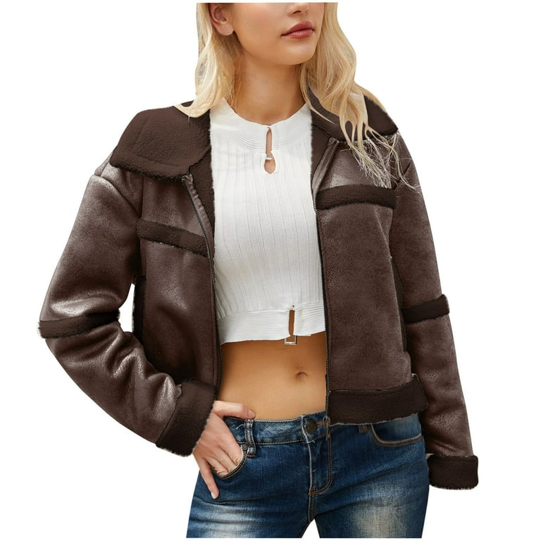 Cyber&Monday Deals 2023 Winter Womens Faux Coat Faux Suede Cyber&Monday Deals 2023 Winter Womens Faux Coat Faux Suede