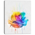 thumbnail image 2 of Rose Multicolore avec Éclaboussures de Couleur - Impression sur Toile Florale, 2 of 4