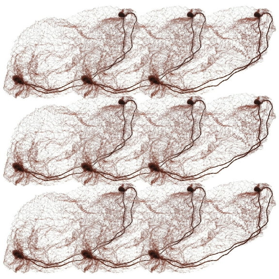 YUNLIGHTS 50 Pcs Hair Nets Brown Food Stewardess Nurse Child