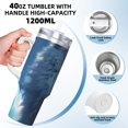 thumbnail image 3 of Pofeuu Clear Sky Blue Cat Print 40oz Ice Bully With Handle And Straw Stainless Steel Vacuum Insulated Cup And 2 In 1 Straw Lid, 3 of 8