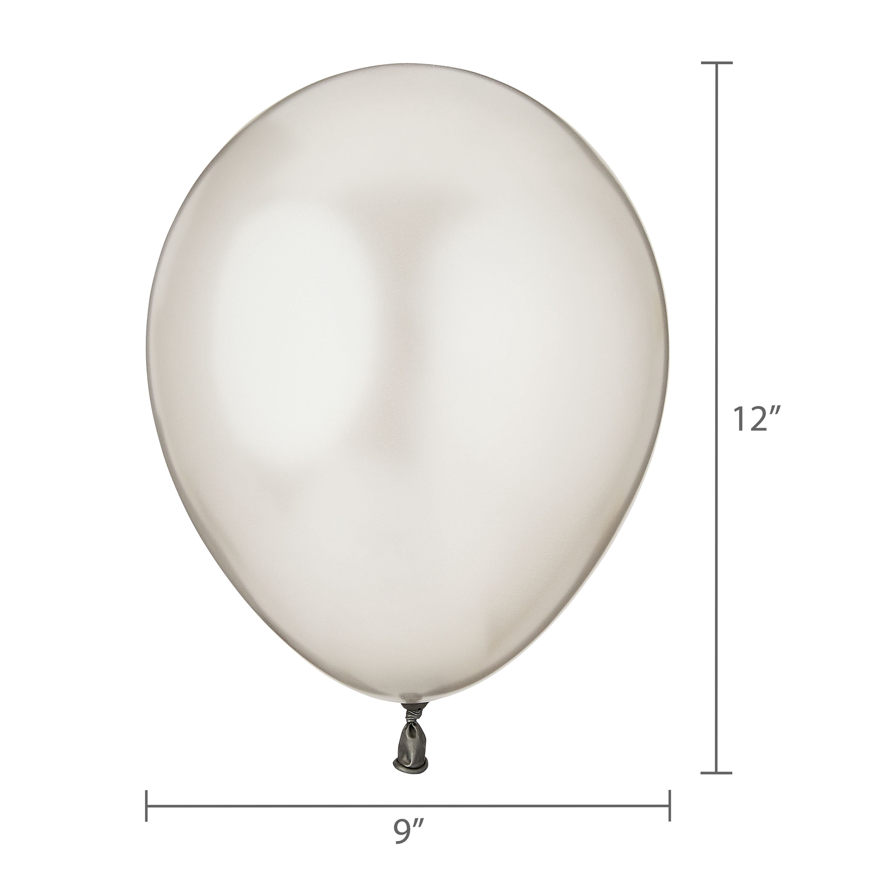 12" Silver Latex Balloons, 15 Pieces, by Way To Celebrate