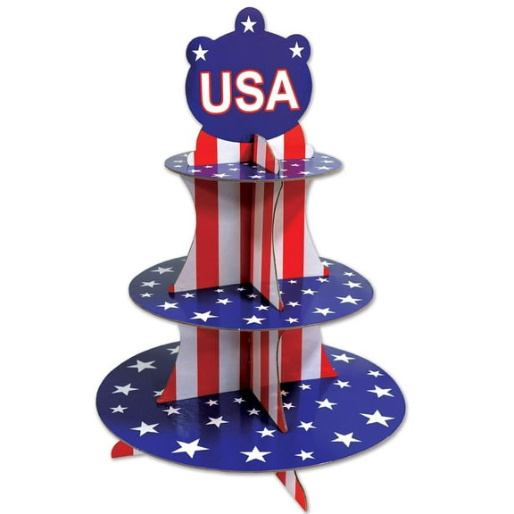 12 Pack Beistle Patriotic Party Cupcake Stand