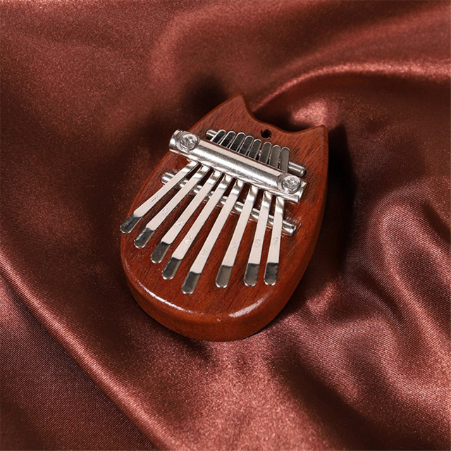 Mini Kalimba 8 Key Exquisite Finger Thumb Piano, Beginners Music Lovers Players,Cute Pendant Love