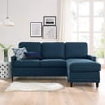 thumbnail image 7 of Modway Ashton Upholstered Fabric Sectional Sofa in Azure, 7 of 7