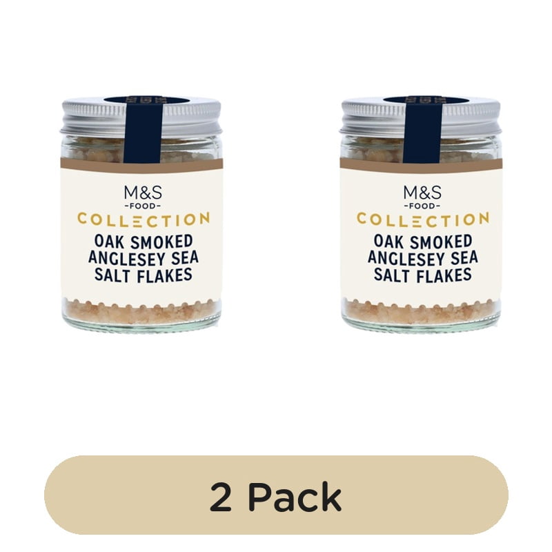 Cook With M&S Oak Smoked Anglesey Sea Salt 56g, British Import (Pack of 2)
