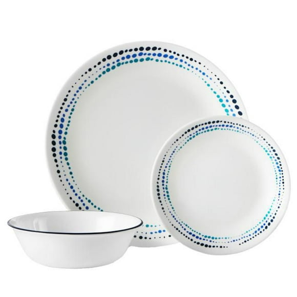 Corelle Ocean Blues 12-Piece Glass Dinnerware Set (Service for 4), Corelle® 12pc set