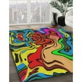 thumbnail image 2 of Ahgly Company Indoor Rectangle Patterned Red Abstract Area Rugs, 4' x 6', 2 of 6