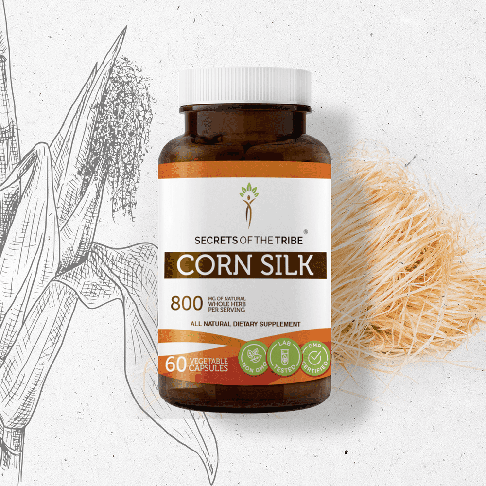 Secrets of the Tribe Corn Silk 60 Capsules, 400 mg, Organic Corn Silk