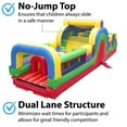 thumbnail image 4 of TentandTable Giant Inflatable Obstacle Course with Rock Climbing Wall, Slide, Tunnel, Commercial Bouncer with Blower, 30' x 11' x 11' Retro Theme, 4 of 8