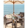 thumbnail image 2 of Outdoor Tablecloth with Umbrella Hole and Zipper, Beige Christmas Snowman Square Table Cloth 54x54 Inch Waterproof Tablecloth, Xmas Snowflake Elk Tree Balls Picnic Table Cover for Patio Camping, 2 of 7