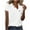 White 1, variant on HUJlwoi Blouses for Women Dressy Casual Plus Size Button down Shirts Solid Color Trendy Tees Loose Fit V-Neck Short Sleeve Summer Tops