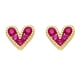 thumbnail image 5 of Elegantes aretes con forma de corazón rojo para mujer, temperamento lujoso, oro de 18 k, blanco | Código de modelo 4283 Blanco, 5 of 5
