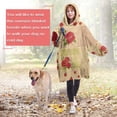 thumbnail image 4 of Wearable Oversized Blanket,Pioneer Flower Floral Print Pattern Wearable Blanket Hoodie for Adults,Cozy Hooded Blankets with Super Pockets,Super Warm Fuzzy Pullover for Women & Men, 4 of 6