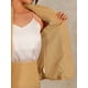 thumbnail image 5 of INSPIRE CHIC Conjuntos de Falda para Mujeres Traje Blazer Sin Cuello y Faldas Lápiz 2 Piezas Chic M Marrón, 5 of 6