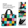 thumbnail image 4 of FORMRS 16" Laptop Bag Carrying Sleeve Case with Handle Travel Shoulder Briefcase, Blue Checkered Pattern, 4 of 8
