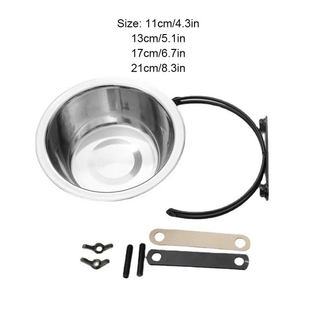 Ruiboury Easy Feeding Solution With Stainless Steel Dog Cat Hanging Bowls 13CM 1Set