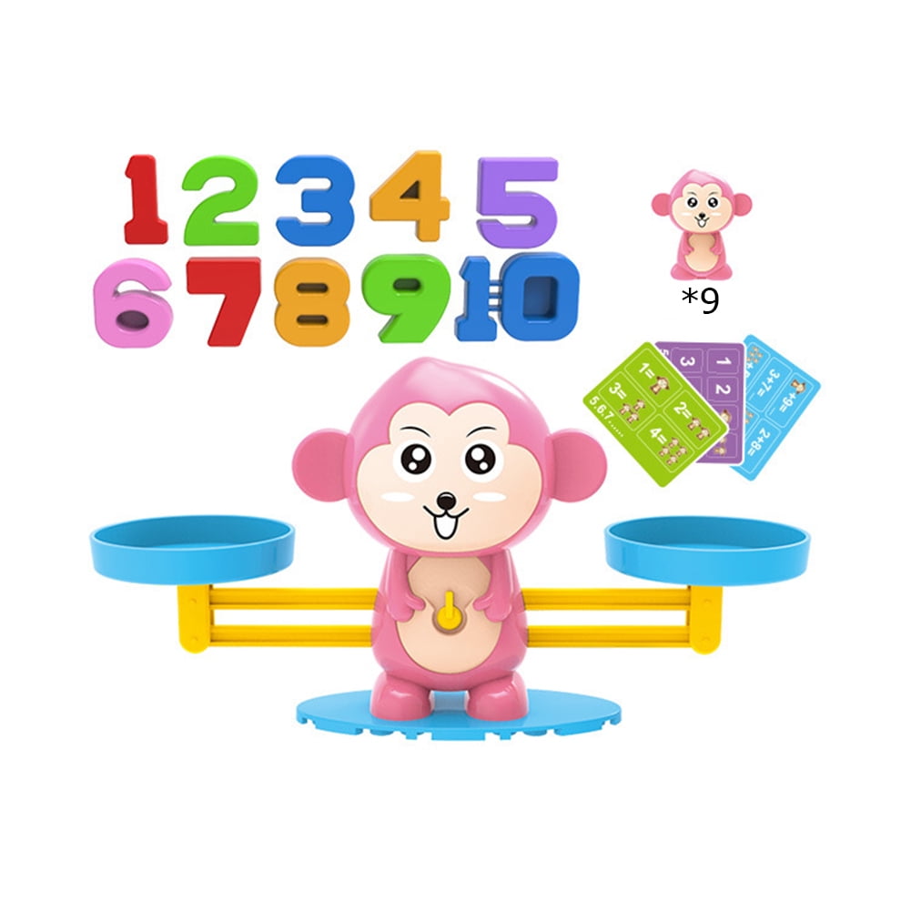Educational Kids Learning Counting Toys Math Match Game Balance Scale Toys 